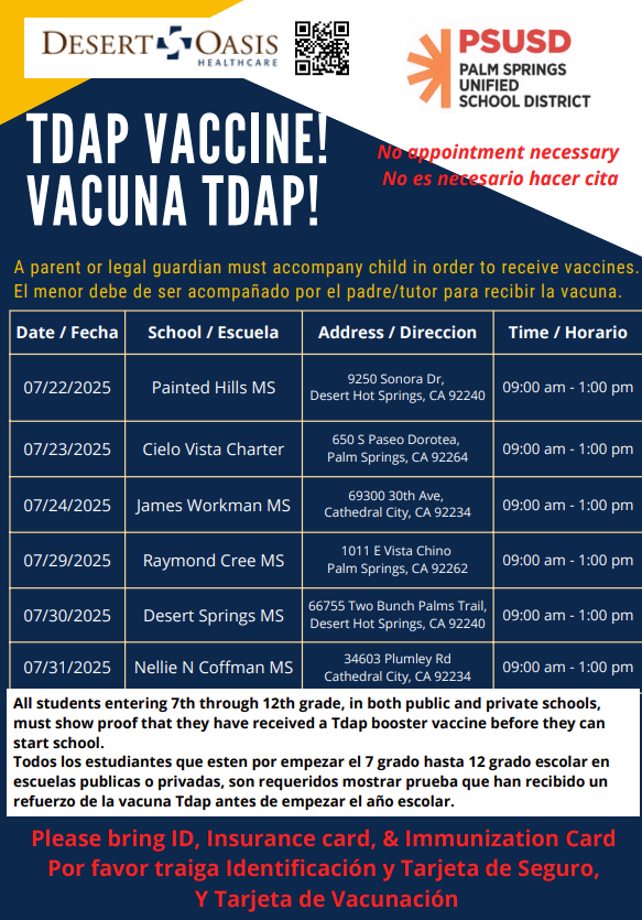 TDAP Vaccine!